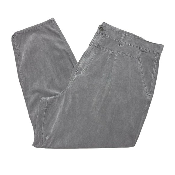 American Eagle Gray Corduroy Mom Jeans Pants Plus Size 24 - Picture 1 of 9